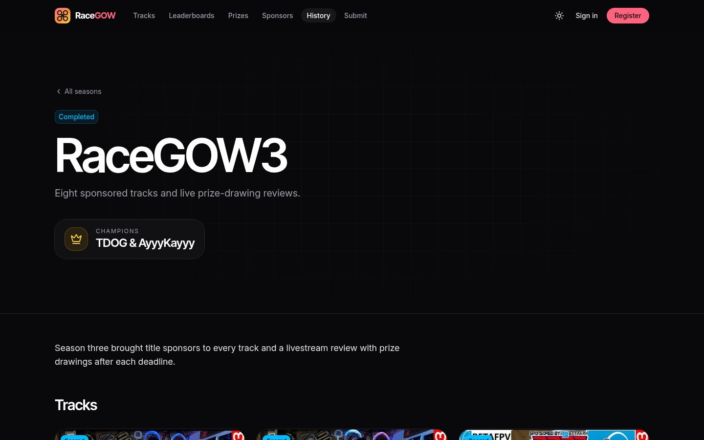 Screenshot: History
